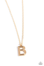 Load image into Gallery viewer, Leave Your Initials Gold Necklace - B