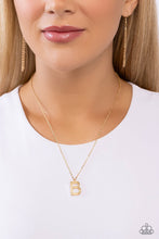 Load image into Gallery viewer, Leave Your Initials Gold Necklace - B
