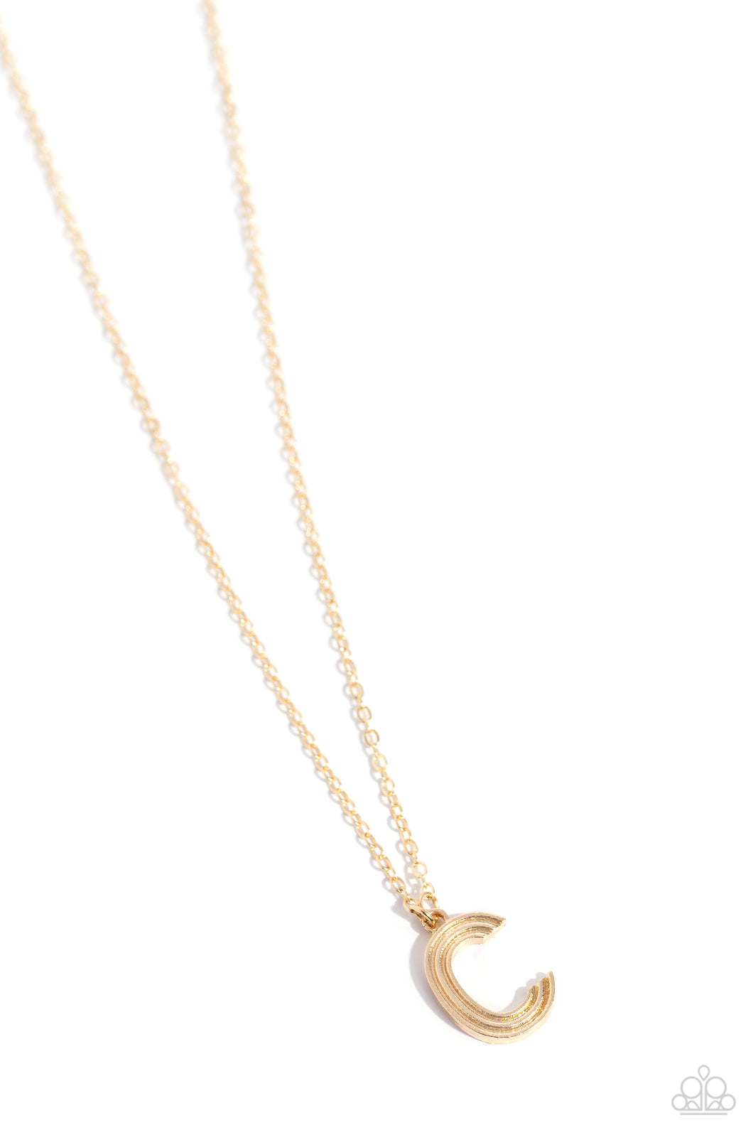 Leave Your Initials Gold Necklace - C