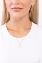 Load image into Gallery viewer, Leave Your Initials Gold Necklace - C