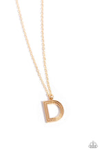 Load image into Gallery viewer, Leave Your Initials Gold Necklace - D