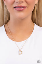 Load image into Gallery viewer, Leave Your Initials Gold Necklace - D