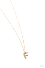Load image into Gallery viewer, Leave Your Initials Gold Necklace - F