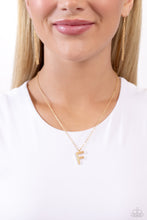Load image into Gallery viewer, Leave Your Initials Gold Necklace - F