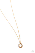 Load image into Gallery viewer, Leave Your Initials Gold Necklace - G