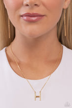 Load image into Gallery viewer, Leave Your Initials Gold Necklace - H