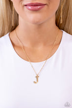 Load image into Gallery viewer, Leave Your Initials Gold Necklace - J