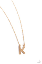 Load image into Gallery viewer, Leave Your Initials Gold Necklace - K