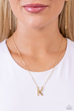 Load image into Gallery viewer, Leave Your Initials Gold Necklace - K