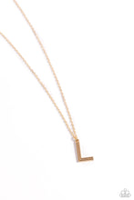 Load image into Gallery viewer, Leave Your Initials Gold Necklace - L