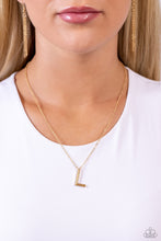 Load image into Gallery viewer, Leave Your Initials Gold Necklace - L