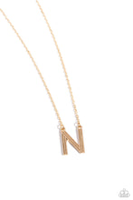 Load image into Gallery viewer, Leave Your Initials Gold Necklace - N
