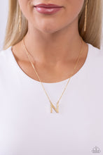 Load image into Gallery viewer, Leave Your Initials Gold Necklace - N