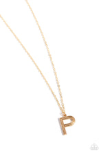 Load image into Gallery viewer, Leave Your Initials Gold Necklace - P