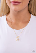 Load image into Gallery viewer, Leave Your Initials Gold Necklace - R