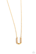 Load image into Gallery viewer, Leave Your Initials Gold Necklace - U