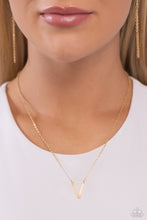 Load image into Gallery viewer, Leave Your Initials Gold Necklace - V