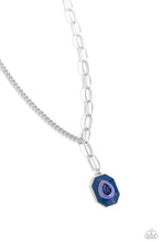 Load image into Gallery viewer, Hexagonal Hallmark Blue Necklace