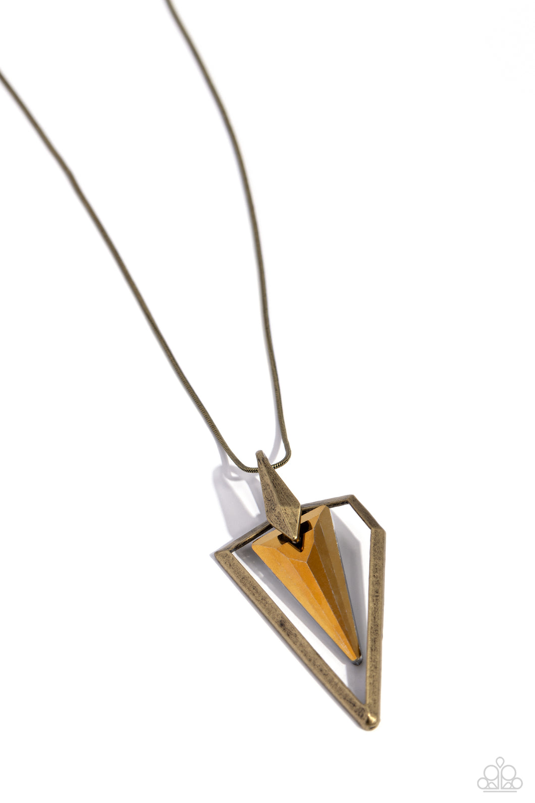 Trifecta Tyrant Brass Necklace