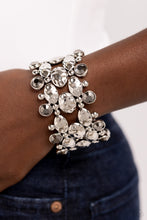 Load image into Gallery viewer, Hammered Headliner Silver Bracelet