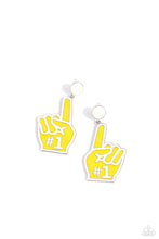 Load image into Gallery viewer, My Number One Yellow Post Earrings