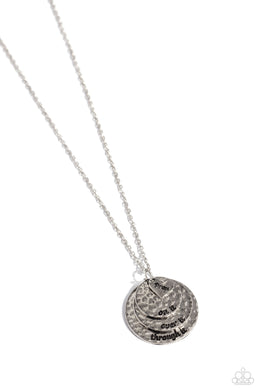 Keep Moving Forward Silver Necklace