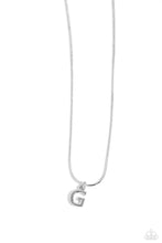 Load image into Gallery viewer, Seize the Initial Silver Necklace - G