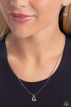 Load image into Gallery viewer, Seize the Initial Silver Necklace - G
