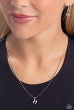 Load image into Gallery viewer, Seize the Initial Silver Necklace - H