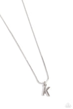 Load image into Gallery viewer, Seize the Initial Silver Necklace - K