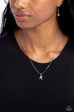 Load image into Gallery viewer, Seize the Initial Silver Necklace - K