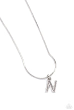 Load image into Gallery viewer, Seize the Initial Silver Necklace - N