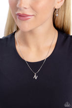 Load image into Gallery viewer, Seize the Initial Silver Necklace - N