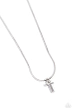 Load image into Gallery viewer, Seize the Initial Silver Necklace - T