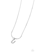 Load image into Gallery viewer, Seize the Initial Silver Necklace - U