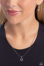 Load image into Gallery viewer, Seize the Initial Silver Necklace - U