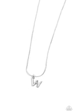 Load image into Gallery viewer, Seize the Initial Silver Necklace - W