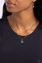 Load image into Gallery viewer, Seize the Initial Silver Necklace - W