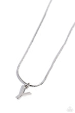 Load image into Gallery viewer, Seize the Initial Silver Necklace - Y