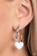 Load image into Gallery viewer, Romantic Representative White Hoop Earrings