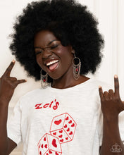 Load image into Gallery viewer, Cascading Clash Red Earrings