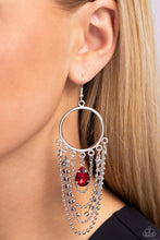 Load image into Gallery viewer, Cascading Clash Red Earrings