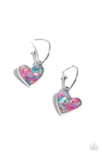 Load image into Gallery viewer, Shell Signal Pink Hoop Earrings