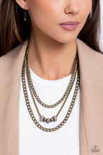 Load image into Gallery viewer, Layered Loyalty Brass Necklace