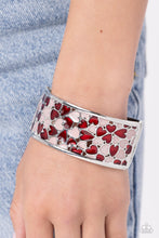 Load image into Gallery viewer, Penchant for Patterns Red Hinged Bracelet