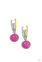 Load image into Gallery viewer, Personable Pizzazz Pink Hoop Earrings