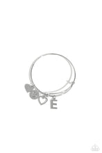 Load image into Gallery viewer, Making It INITIAL Silver Bangle - E
