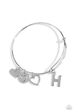 Load image into Gallery viewer, Making It INITIAL Silver Bangle - H