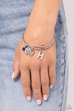 Load image into Gallery viewer, Making It INITIAL Silver Bangle - H