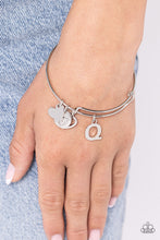 Load image into Gallery viewer, Making It INITIAL Silver Bangle - Q